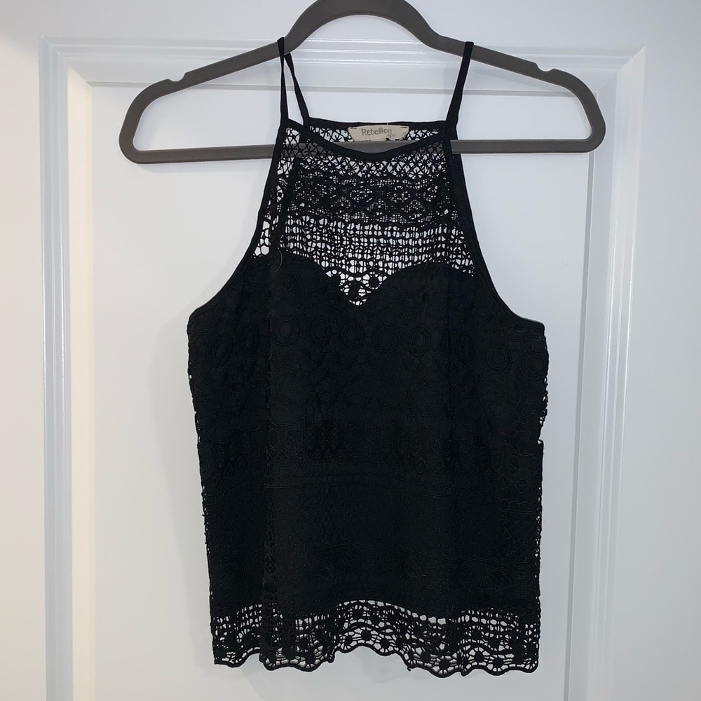 Black lace top